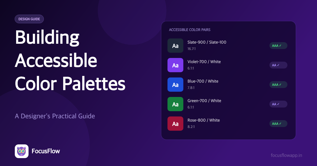 Building Accessible Color Palettes: A Designer's Practical Guide