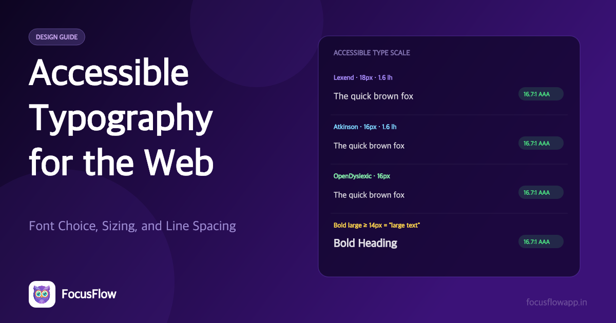 Accessible Typography for the Web: Font Choice, Sizing, and Line Spacing