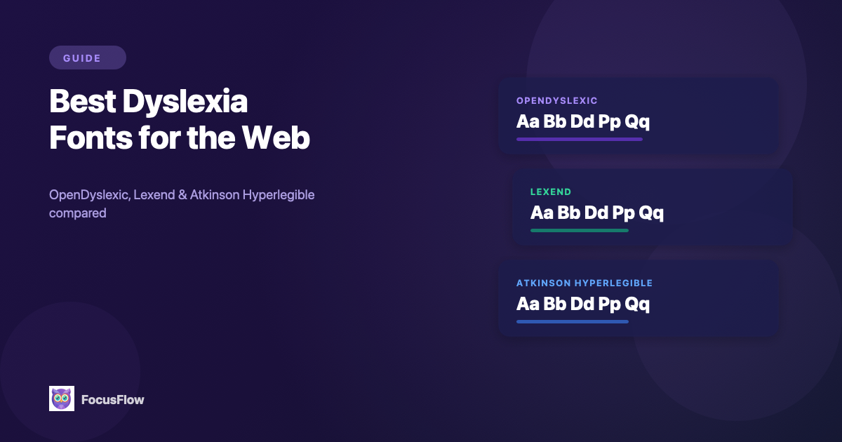 Best Dyslexia Fonts for the Web: OpenDyslexic, Lexend & Atkinson Compared