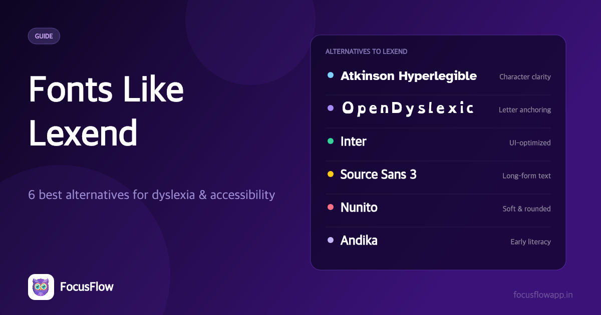 Fonts Like Lexend: 6 Best Alternatives for Dyslexia & Accessibility in 2026