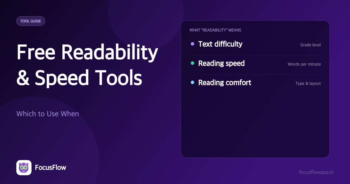 Free Readability and Reading Speed Tools: Which to Use When