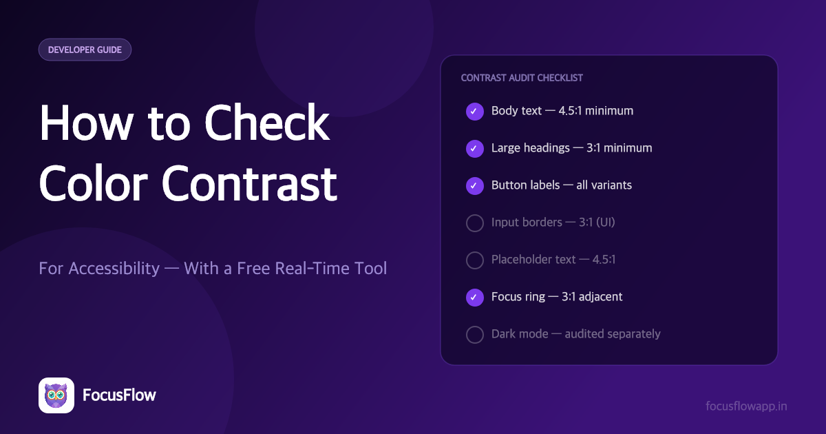 How to Check Color Contrast for Accessibility (With a Free Real-Time Tool)