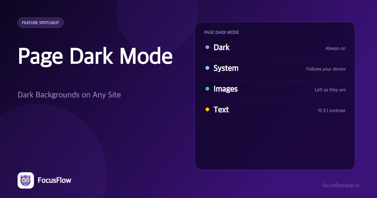 Page Dark Mode: Dark Backgrounds on Any Site, or Follow Your Device